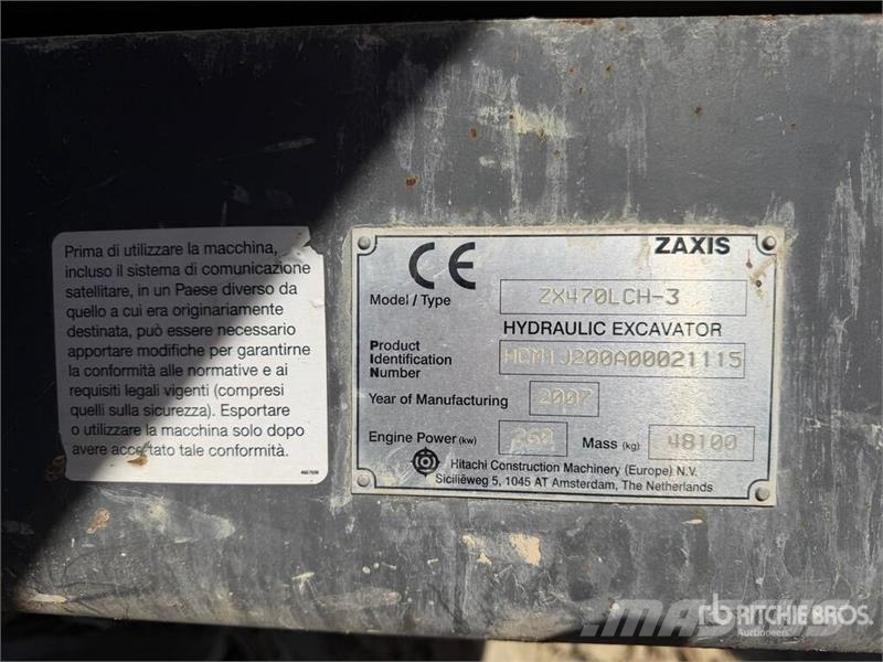 Hitachi Zaxis ZX470LCH-3 Tracked Excavator Lánctalpas kotrók