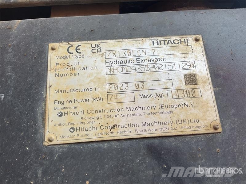 Hitachi ZX130LCN-7 Tracked Excavator Bageri gusjeničari