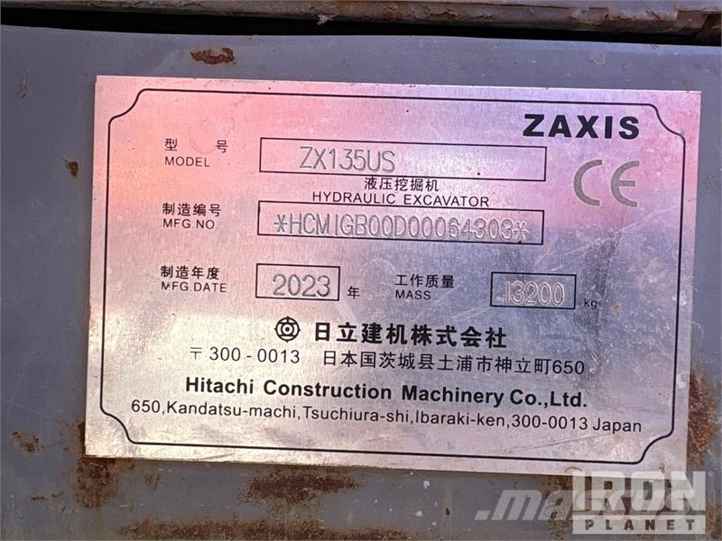 Hitachi ZX135US Tracked Excavator Bageri gusjeničari