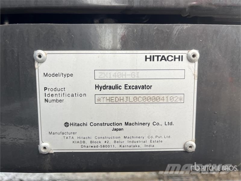 Hitachi ZX140H-GI Tracked Excavator (Unused) Rupsgraafmachines