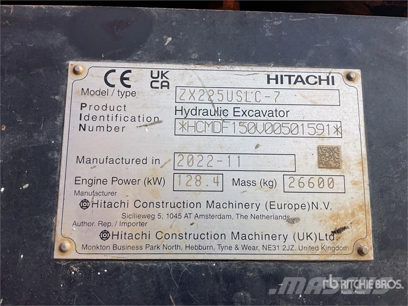Hitachi ZX225USLC-7 Tracked Excavator Bageri gusjeničari