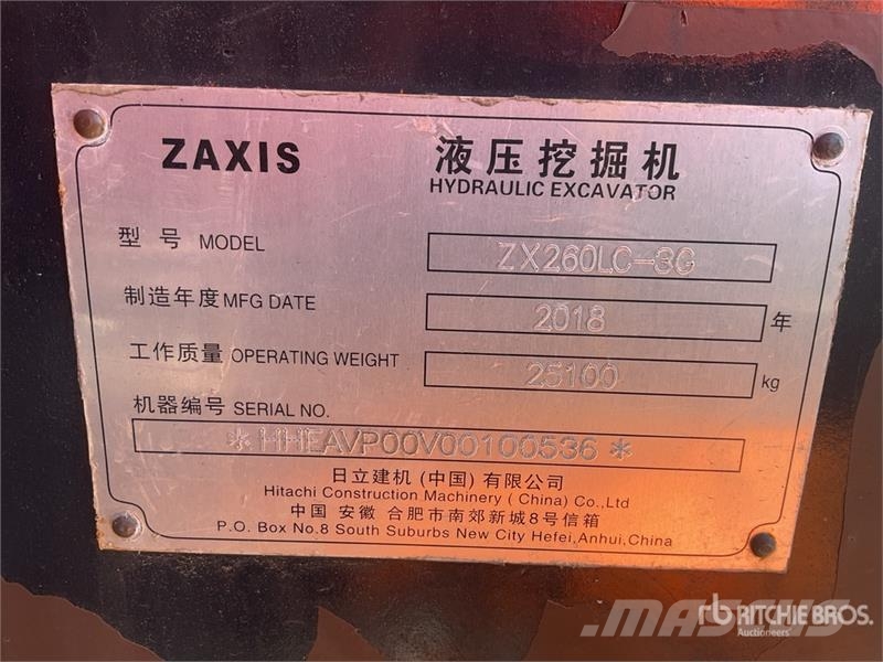 Hitachi ZX260LC-3G Tracked Excavator Raupenbagger