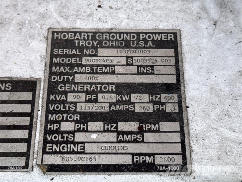 Hobart 90CU24P5 Groupe Electrogene Ground Power Unit Dies Landbrug - Andet