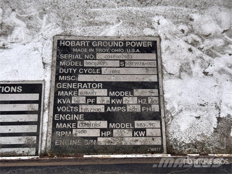 Hobart 90CU24P5 Groupe Electrogene Ground Power Unit Dies Landbrug - Andet