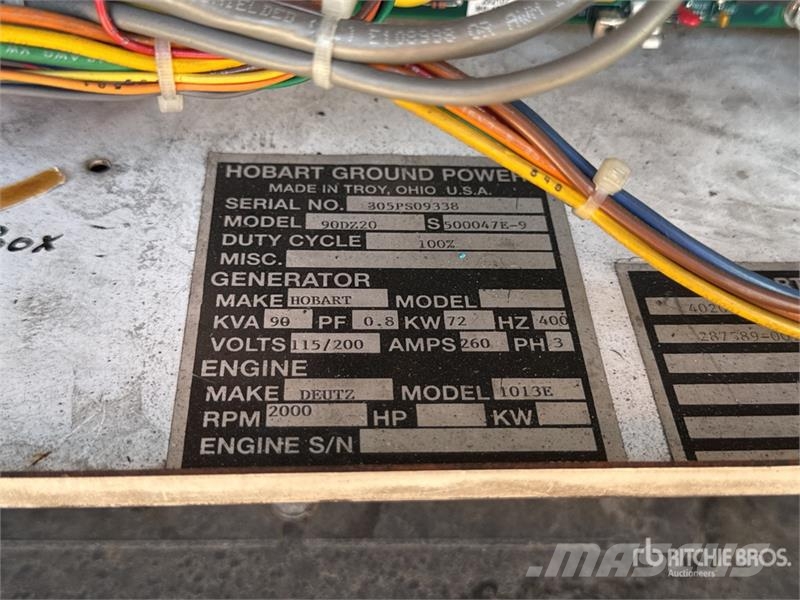Hobart 90DZ20P5 Groupe Electrogene Ground Power Unit Dies Landbrug - Andet