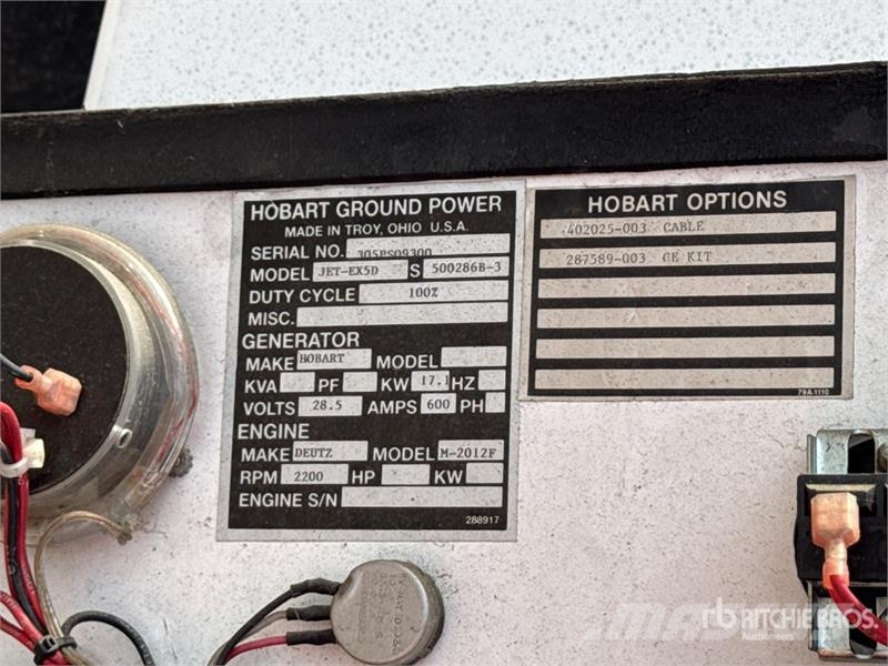 Hobart Jetex5d Groupe Electrogene Ground Power Unit Diese Landbrug - Andet