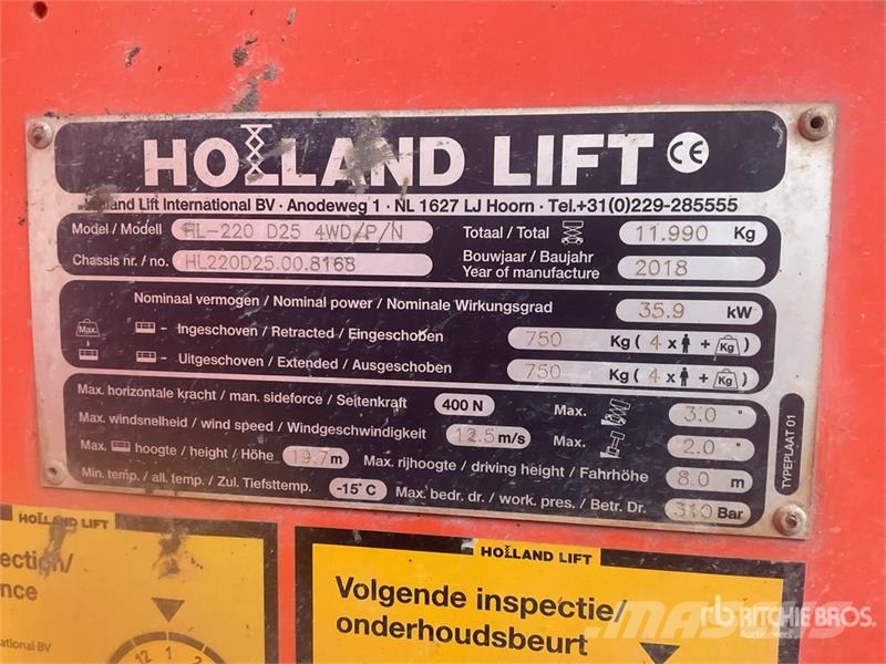 Holland Lift HL-220 D25 4x4 Diesel Scissor Lift Scheren-Arbeitsbühnen