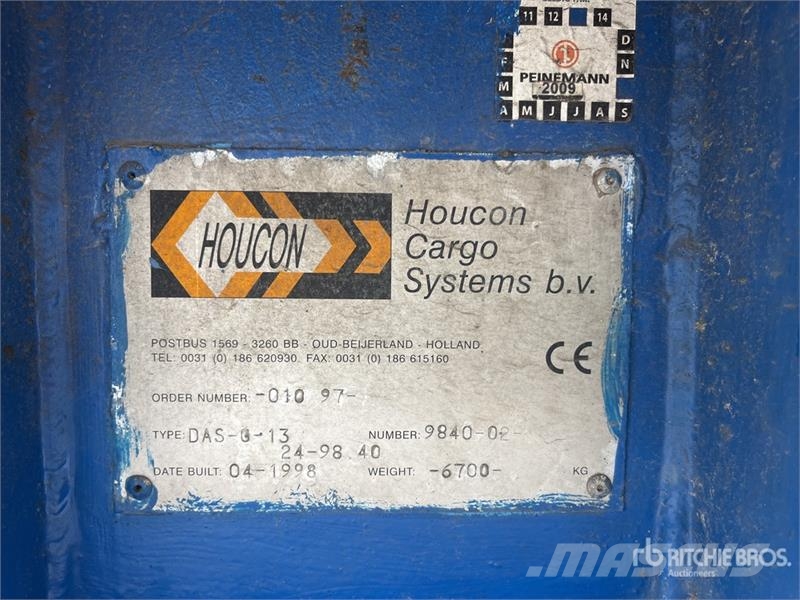  Houcon Cargo Systems DAS013 T/A Utility Trailer Citas piekabes
