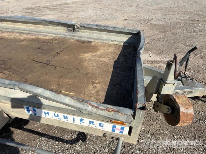 Hubiere 3.5 m T/A Remorque Plateau 2 Essieux Equipment Tra Oprijwagen