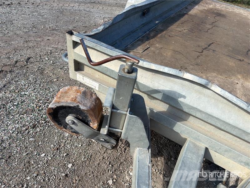 Hubiere 3.5 m T/A Remorque Plateau 2 Essieux Equipment Tra Oprijwagen