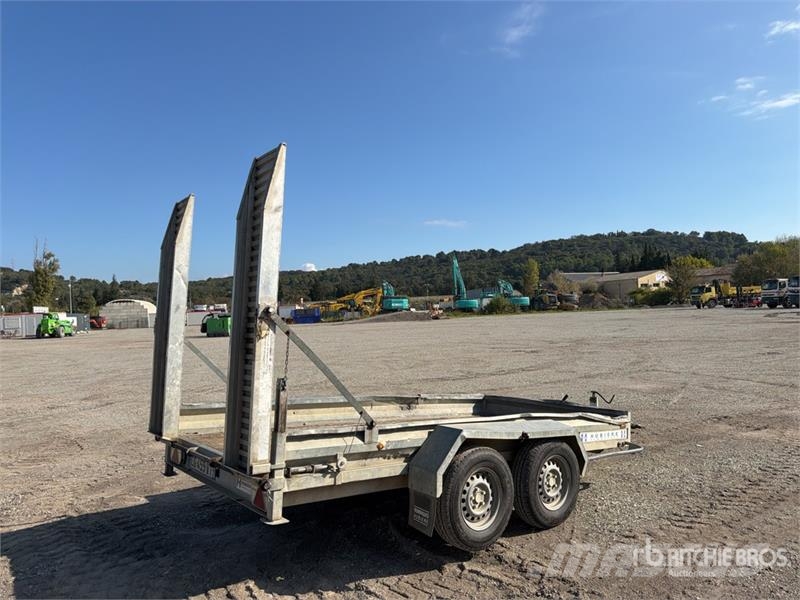 Hubiere 3.5 m T/A Remorque Plateau 2 Essieux Equipment Tra Oprijwagen