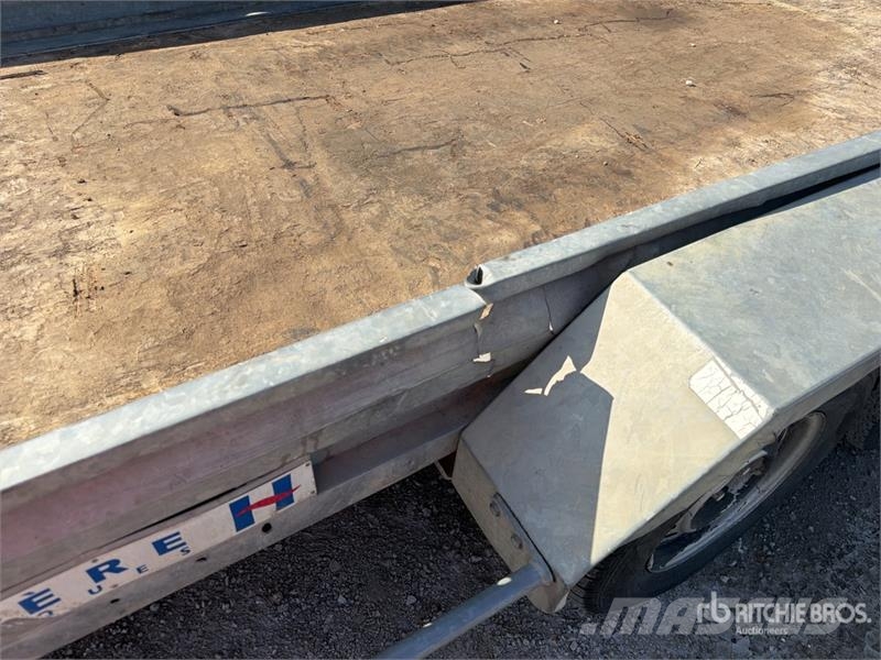 Hubiere 3.5 m T/A Remorque Plateau 2 Essieux Equipment Tra Oprijwagen