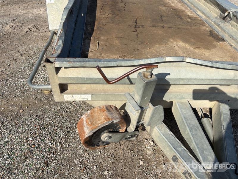 Hubiere 3.5 m T/A Remorque Plateau 2 Essieux Equipment Tra Oprijwagen
