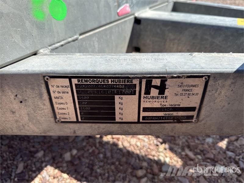 Hubiere H211L14CF Remorque 1 Essieu Equipment Trailer Remolques para transporte de vehículos