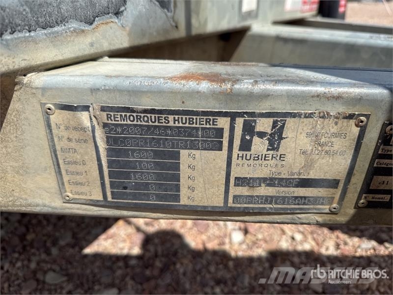 Hubiere H211L14CF S/A Remorque 1 Essieu Equipment Trailer Autotransporter prikolice