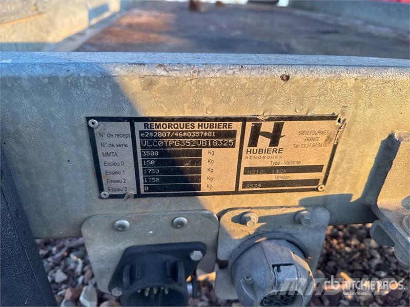 Hubiere H212L 14CF T/A Remorque Equipment Trailer Anhænger til Autotransport