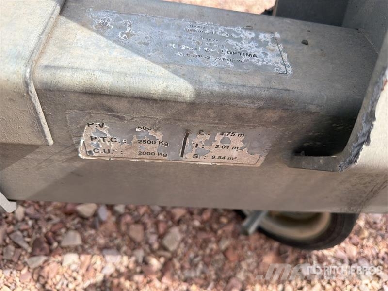 Hubiere H212L14CF 2000 kg T/A Remorque Equipment Trailer Remorque porte engin