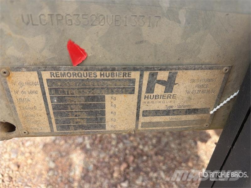 Hubiere H212L14CF T/A Remorque Equipment Trailer Remorque porte engin