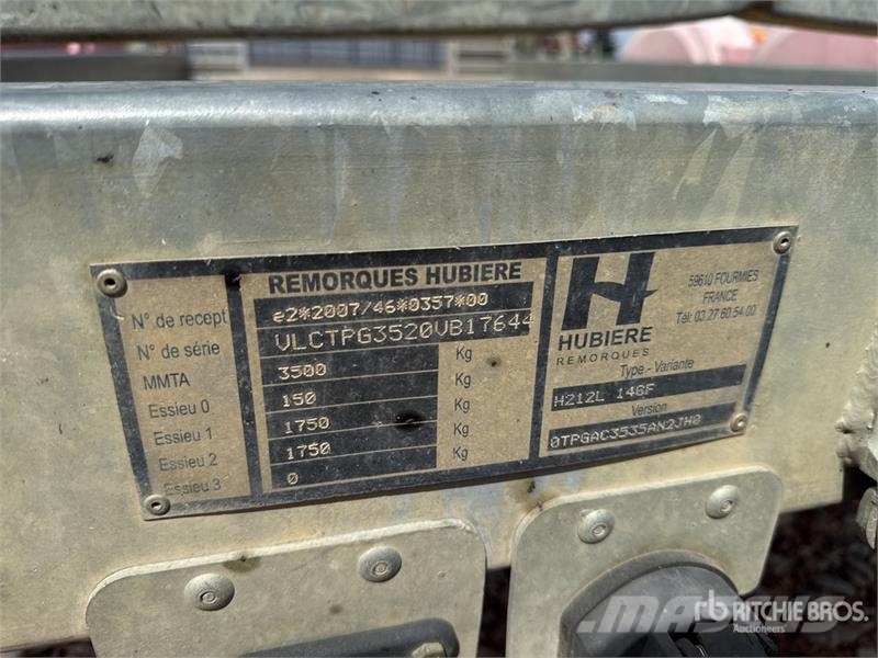 Hubiere H212L14CF T/A Remorque Equipment Trailer Prikolice za prevoz vozil