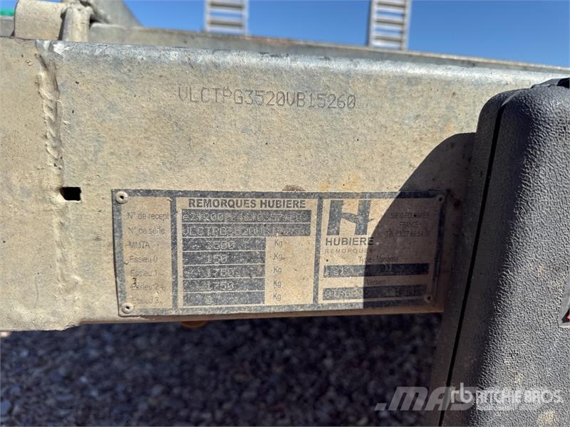 Hubiere H212L14CF T/A Remorque 2 Essieux Equipment Trailer Autotransporter prikolice