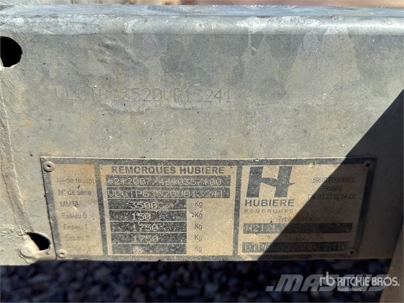 Hubiere H212L14CF T/A Remorque 2 Essieux Equipment Trailer Autotransporter prikolice