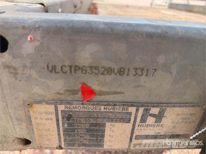 Hubiere H212L14CF T/A Remorque Equipment Trailer Remorque porte engin