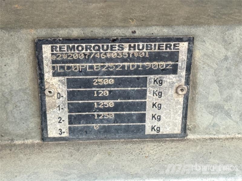 Hubiere Remorque 2 Essieux T/A Plant Trailer Equipment Tra مقطورات مركبات نقل