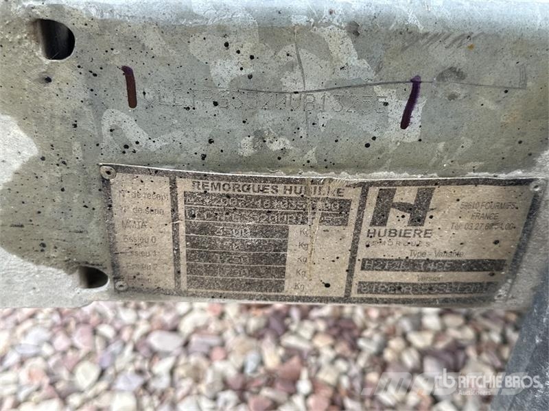 Hubiere Remorque 2 Essieux T/A Equipment Trailer Auto pārvadāšanas treileri