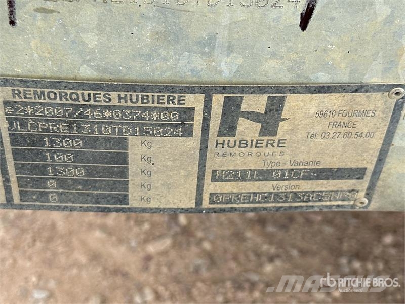 Hubiere S/A Remorque 1 Essieu Equipment Trailer Autotransport-Anhänger