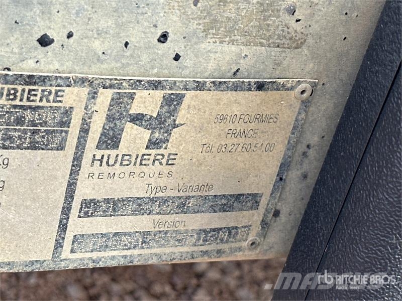 Hubiere T/A Remorque 2 Essieux Equipment Trailer Autotransport-Anhänger