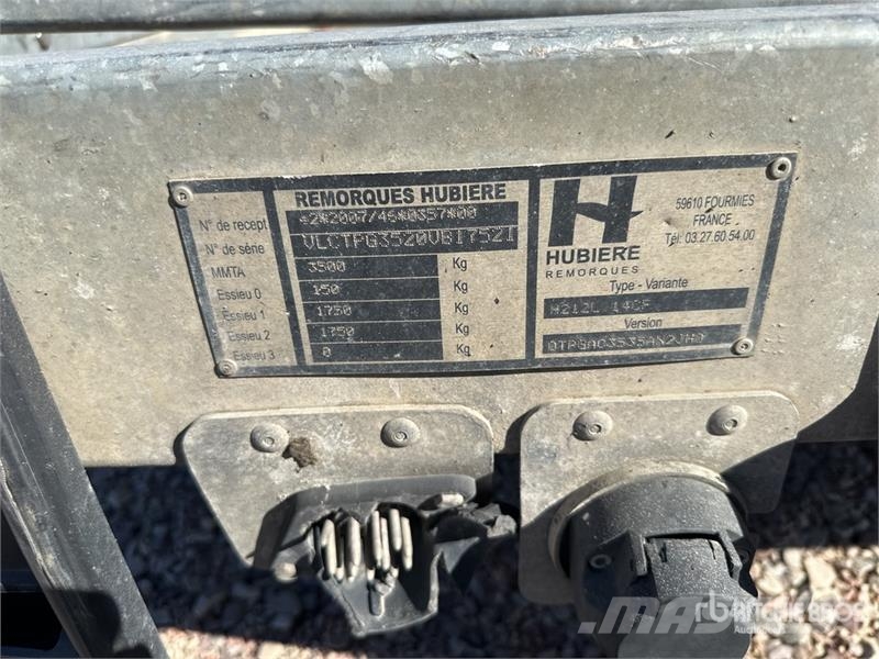Hubiere TPG3502 T/A Remorque Equipment Trailer Autotransportanhänger
