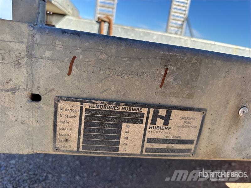 Hubiere TPG3502 T/A Remorque Equipment Trailer Oprijwagen