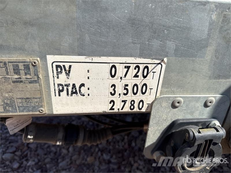 Hubiere TPG352R T/A Remorque 2 Essieux Equipment Trailer Autotransporter prikolice