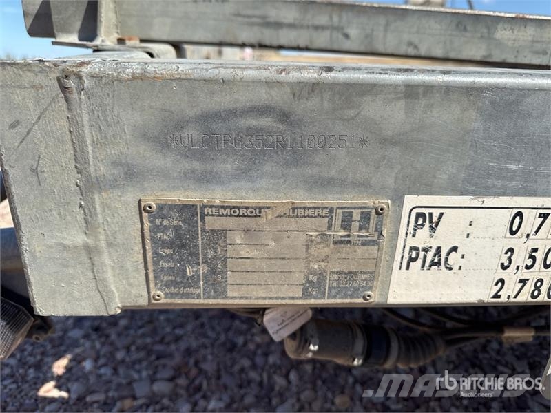 Hubiere TPG352R T/A Remorque 2 Essieux Equipment Trailer Autotransporter prikolice