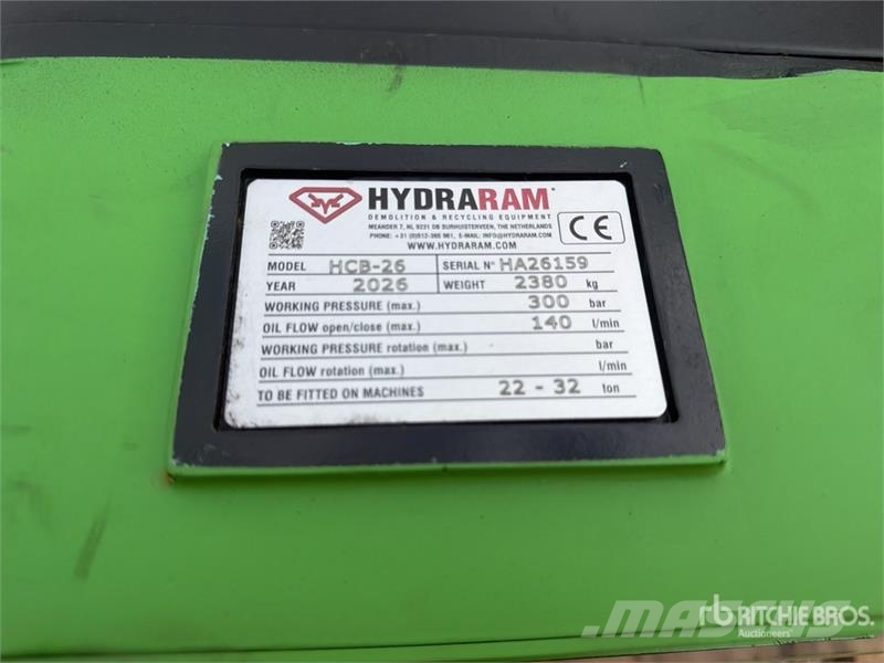 Hydraram HCB-26 700 mm Excavator Crusher Bucket (Unused) Construction - Autres