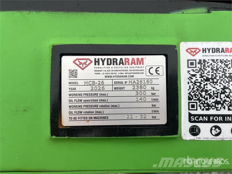 Hydraram HCB-26 900 mm Excavator Crusher Bucket (Unused) Bouw - Overige