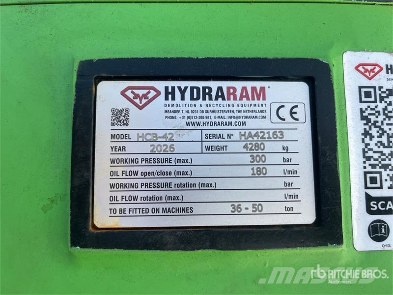 Hydraram HCB-42 900 mm Excavator Crusher Bucket (Unused) Bouw - Overige