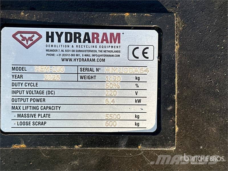 Hydraram HEM-100 Lifting Magnet (Unused) Muut