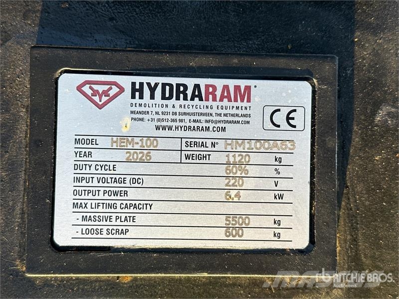 Hydraram HEM-100 Lifting Magnet (Unused) Muut