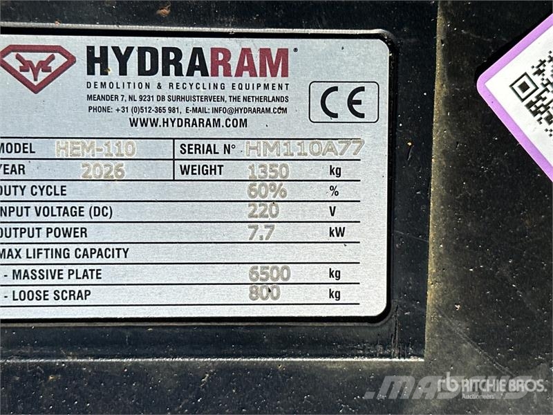 Hydraram HEM-110 Lifting Magnet (Unused) مكونات أخرى