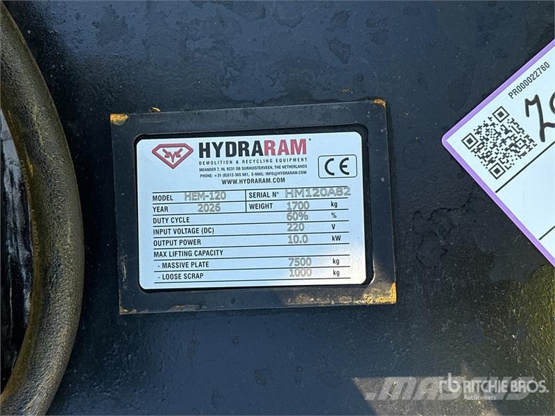 Hydraram HEM-120 Lifting Magnet (Unused) Andre komponenter