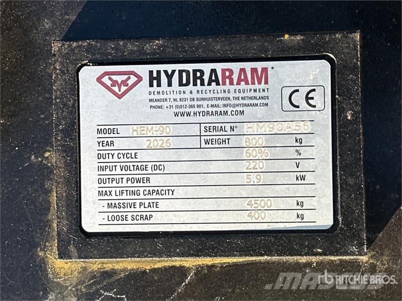 Hydraram HEM-90 Lifting Magnet (Unused) Andre komponenter