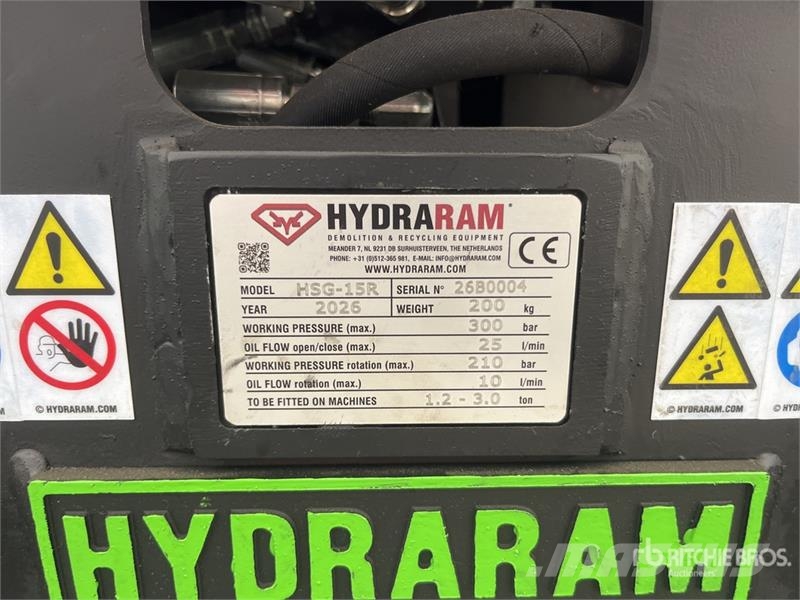 Hydraram HSG-15R Q/C Rotating Demolition Grapple (Unused) Pinzas