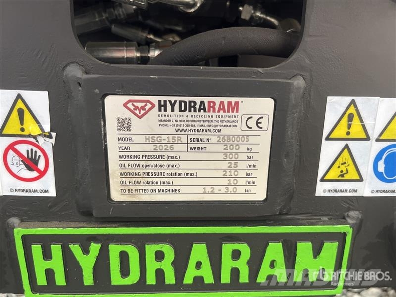 Hydraram HSG-15R Q/C Rotating Demolition Grapple (Unused) Pinzas