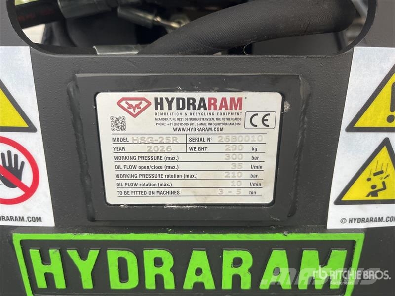 Hydraram HSG-25R Q/C Rotating Demolition Grapple (Unused) Pinzas