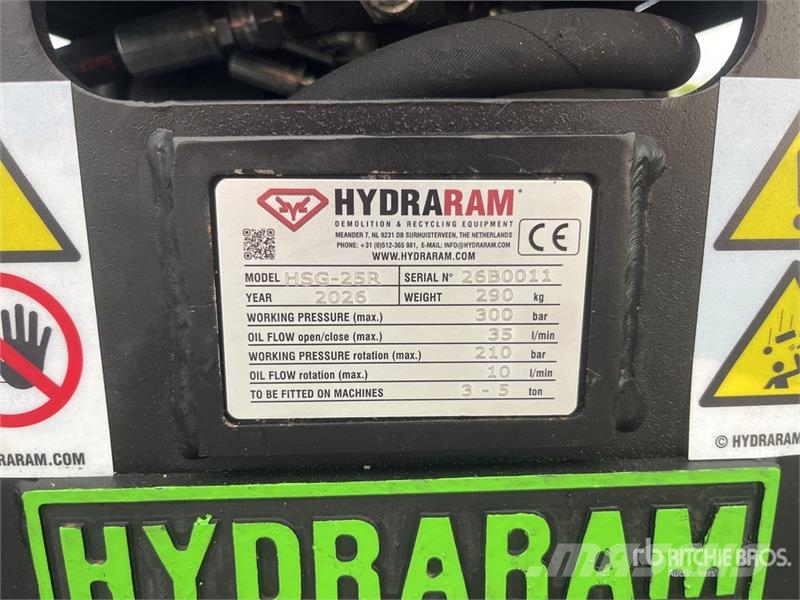 Hydraram HSG-25R Q/C Rotating Demolition Grapple (Unused) Pinzas