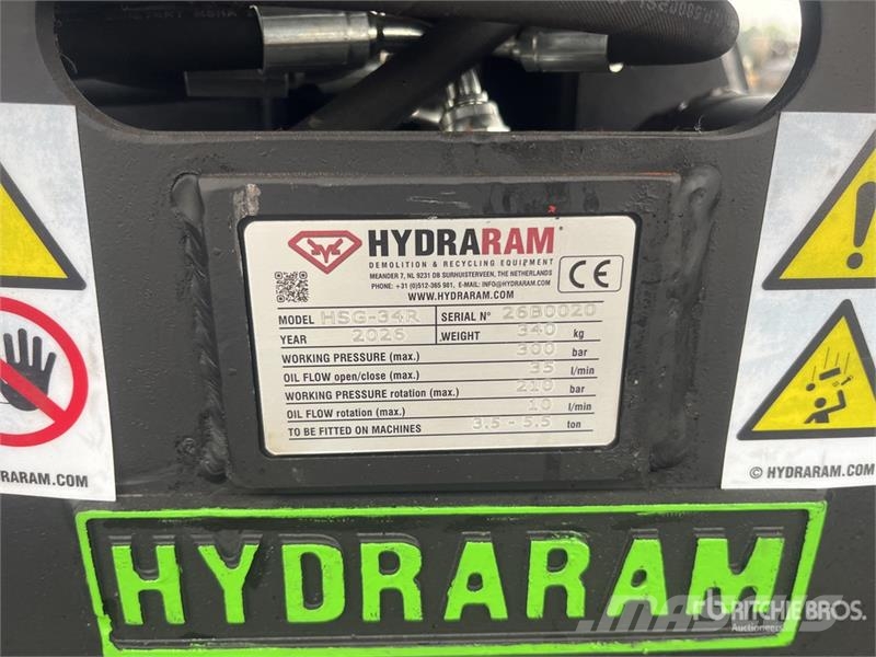 Hydraram HSG-34R Q/C Rotating Demolition Grapple (Unused) Grabeži