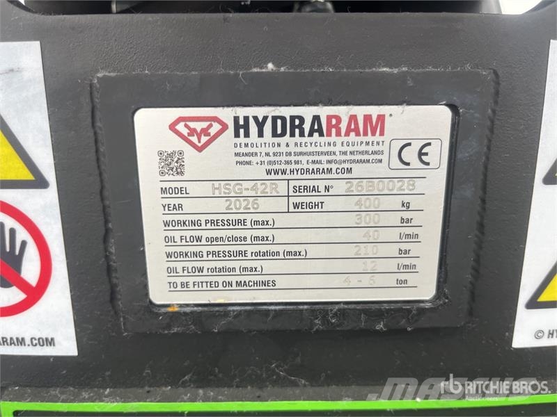 Hydraram HSG-42R Q/C Rotating Demolition Grapple (Unused) Grapples