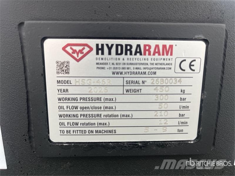 Hydraram HSG-46R Q/C Rotating Demolition Grapple (Unused) Grapples