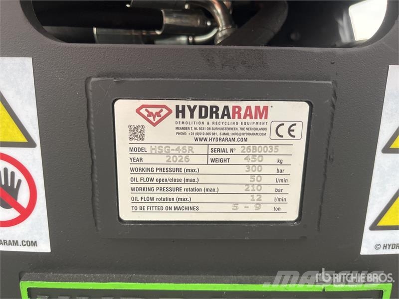 Hydraram HSG-46R Q/C Rotating Demolition Grapple (Unused) Pinzas